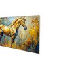 Canvas Framed Majestic Equine Serenity in Nature Wall Painting(24X48 Inch)