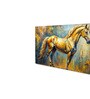 Canvas Framed Majestic Equine Serenity in Nature Wall Painting(24X48 Inch)