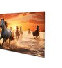 Canvas Framed Majestic Horses Galloping at Sunset Wall Painting(18X36 Inch)