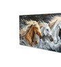 Canvas Framed Majestic Horses Galloping Through Meadow Wall Painting(12X24 Inch)