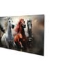 Canvas Framed Majestic Horses in Dramatic Flight Wall Painting(12X24 Inch)
