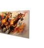 Canvas Framed Majestic Horses in Ethereal Flight Wall Painting(12X24 Inch)