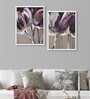 Canvas Framed Purple Floral Set Of 2 Art Print