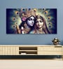 Canvas Framed Radha Krishna: Colors of Love Wall Painting(24X48 Inch)