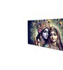 Canvas Framed Radha Krishna: Colors of Love Wall Painting(18X36 Inch)