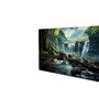 Canvas Framed Serene Forest wild Waterfall Wall Painting(24X48 Inch)