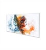Canvas Framed Shiva's Colorful Duality Wall Painting(12X24 Inch)