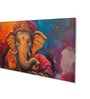 Canvas Framed Vibrant Ganesha Artistry in Color Wall Painting(24X48 Inch)