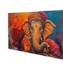 Canvas Framed Vibrant Ganesha Artistry in Color Wall Painting(24X48 Inch)