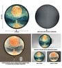 18 Inches Canvas Framed Moon Wall Art Painting