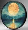 18 Inches Canvas Framed Moon Wall Art Painting