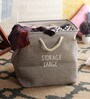12 Ltr Grey Canvas Laundry Basket