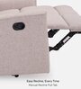 Canyon 2 Seater Manual Recliner In Beige Color