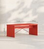 Cap 6 Seater Dining Table in Orange Colour