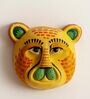 Capable Cheetah Yellow Papier Mache Wall Mask