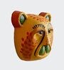 Capable Cheetah Yellow Papier Mache Wall Mask