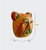 Capable Cheetah Yellow Papier Mache Wall Mask
