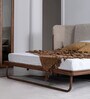 Capella King Size Bed with Nigth Stand in Beige & Natural Colour