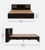 Caph King Size Bed In Columbian Walnut Colour