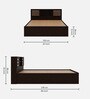 Caph Queen Size Bed In Columbian Walnut Colour With Box Storage