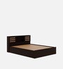 Caph Queen Size Bed In Columbian Walnut Colour With Box Storage