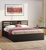 Caph Queen Size Bed In Columbian Walnut Colour With Box Storage