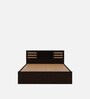 Caph Queen Size Bed In Columbian Walnut Colour With Box Storage