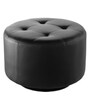 Capitol Leatherette Ottoman in Black Colour