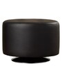Capitol Leatherette Ottoman in Black Colour