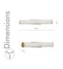 Capote Inbuild Led Wall Light In Brass Finish With White Alabaster