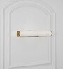 Capote Inbuild Led Wall Light In Brass Finish With White Alabaster