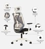 Capree Office Chair In White Finish Capree Office Chair In White Finish