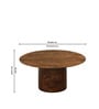 Capri Mango Wood Round Coffee Table in Tubbaq Finish Capri Mango Wood Round Coffee Table in Tubbaq Finish