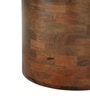 Capri Mango Wood Round Coffee Table in Tubbaq Finish Capri Mango Wood Round Coffee Table in Tubbaq Finish