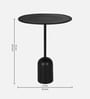 Capri Metal End Table in Black Finish