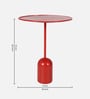 Capri Metal End Table Red Finish