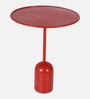 Capri Metal End Table Red Finish
