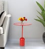 Capri Metal End Table Red Finish