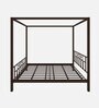 Capricorn Metal Poster Bed in Brown Colour