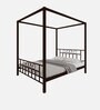 Capricorn Metal Poster Bed in Brown Colour