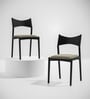 Capsicum Nimbus Sheesham Wood Dining Chair in Black Finish