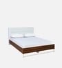 Capsule Meta Queen Size Bed in Walnut Finish