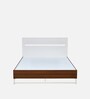 Capsule Meta Queen Size Bed in Walnut Finish