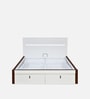 Capsule Premier King Size Bed in White Finish with Hydraulic Storage