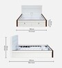 Capsule Premier King Size Bed in White Finish with Hydraulic Storage
