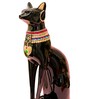 Captivating Egyptian Cat Black Resin Figurine