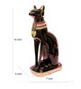 Captivating Egyptian Cat Black Resin Figurine