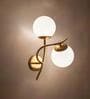Capucine Metal & Glass 2-Light Wall Light (Frosted White)