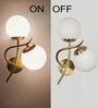 Capucine Metal & Glass 2-Light Wall Light (Frosted White)