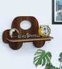 Car Toy MDF Wall Shelf In Brown